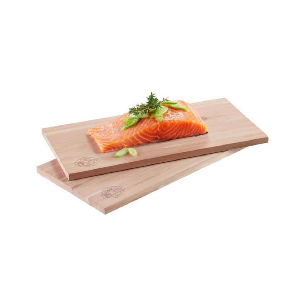 Πλάκες κέδρου με φιλέτο σολομού