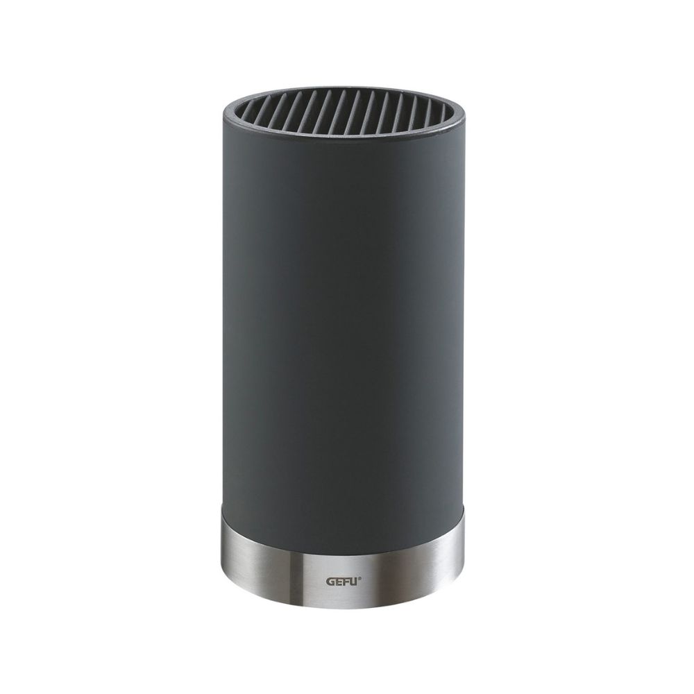 Ένα μαύρο μπλοκ για μαχαίρια με μεταλλική βάση