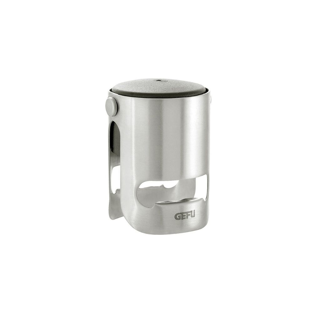 Ένα ανοξείδωτο πώμα μεταλλικό για σαμπάνια