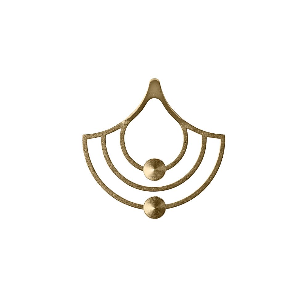 Μία κρεμάστρα με κοπή λέιζερ χρυσή μονή