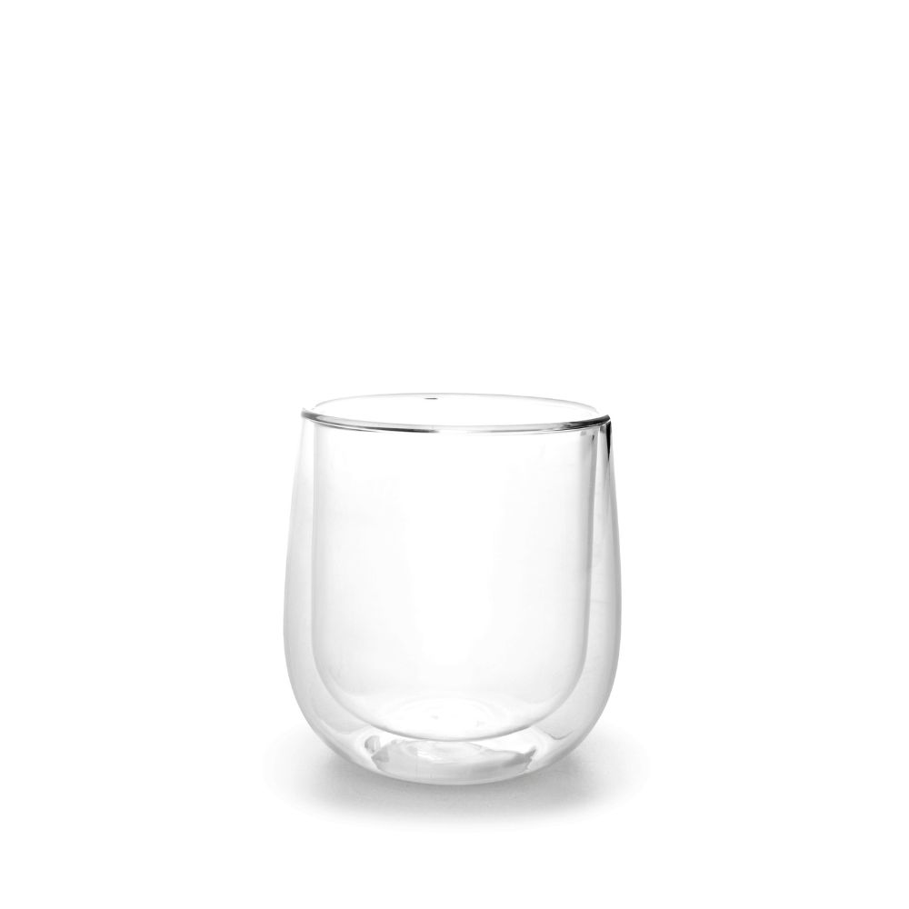 Ένα μεσαίο οβάλ ποτήρι διπλού τοιχώματος