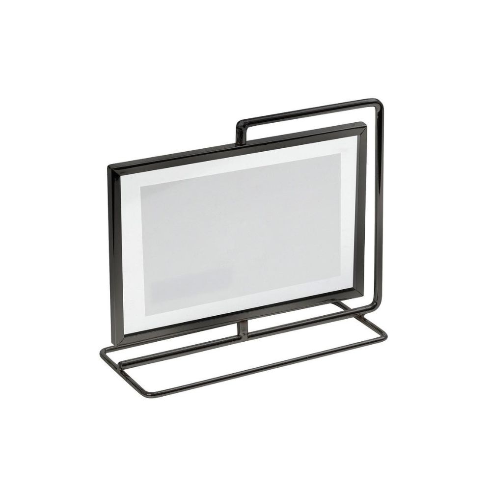 Μία μεταλλική μαύρη κορνίζα διπλής όψης οριζόντια