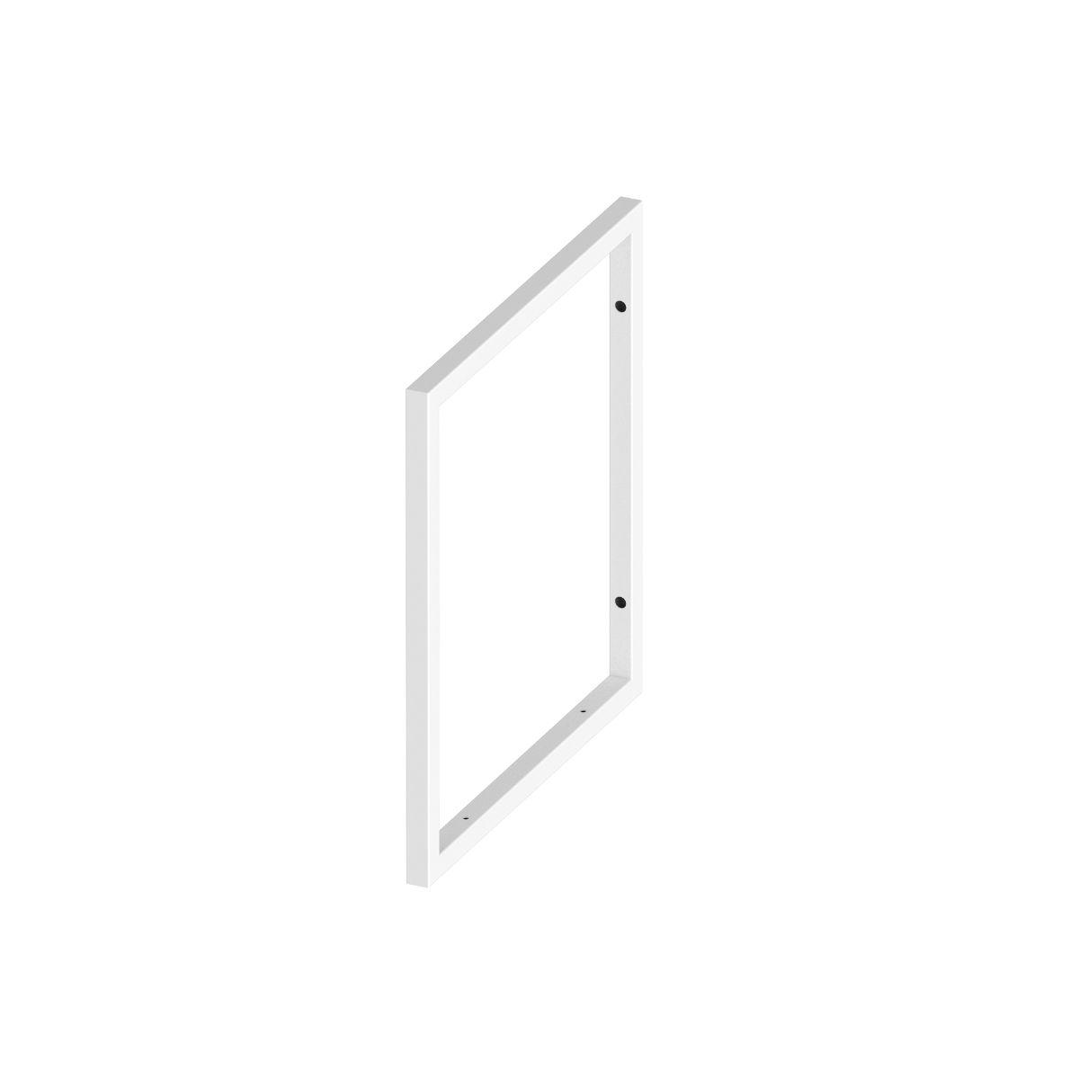 Μία λευκή μεταλλική βάση δομής ραφιών για δύο ράφια