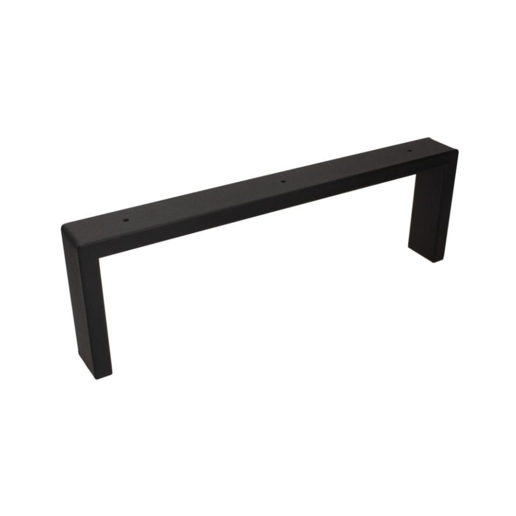 Ένα μαύρο μεταλλικό πόδι επίπλου 37x4x12 από ανοξείδωτο χάλυβα