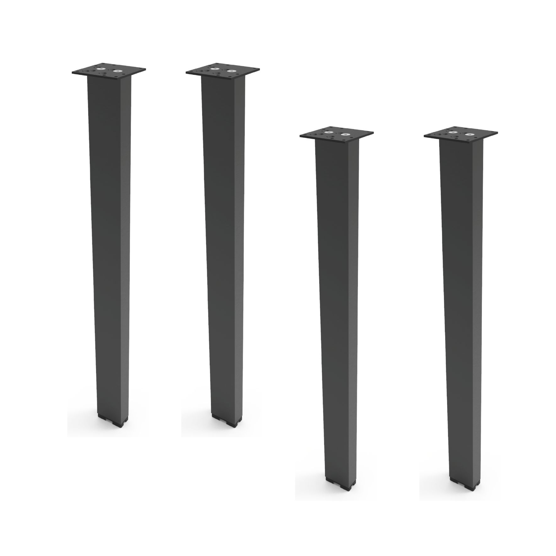 Μεταλλικό πόδι τραπεζιού με ρεγουλατόρο, 71x6x3 cm σε μαύρο ματ φινίρισμα